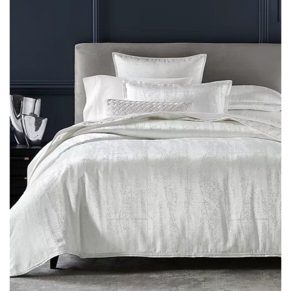 Hotel Collection Fractured Geo White FULL/QUEEN Duvet Cover - Picture 1 of 10